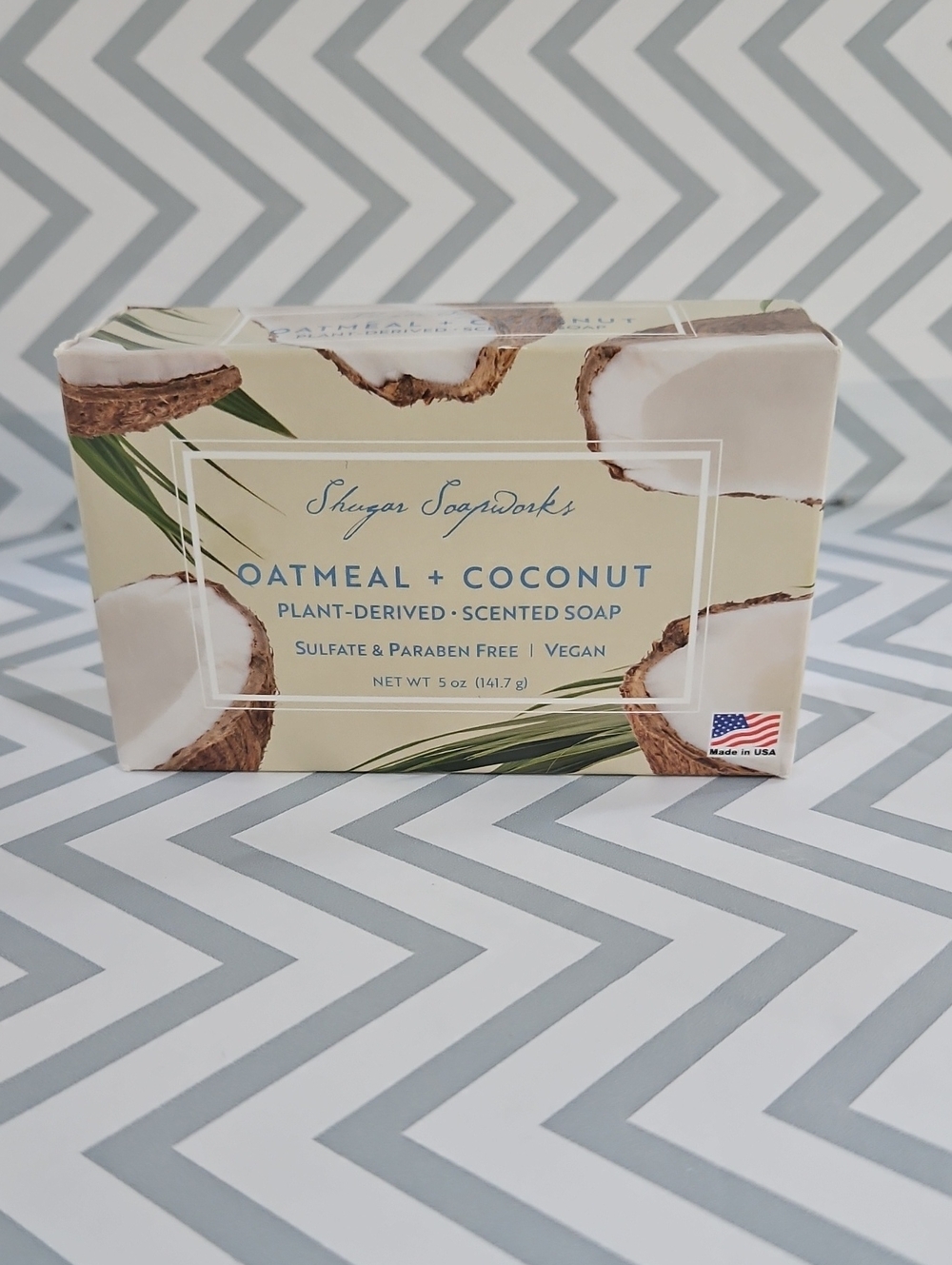 Shugar Soapworks Oatmeal + Coconut Plant-derived Scented Soap 5 oz 3 Set